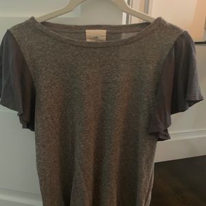 T.la Anthropologie Grey Tee